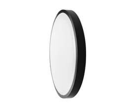 V-TAC 24W LED kuppellys set fra siden med sort ramme og hvid diffuser, viser rundt design.