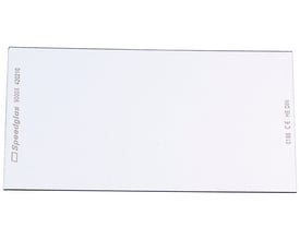 Speedglas 9000 indre beskyttelsesglas, 53 x 103 mm, mærket med Speedglas 9000X 420210 og CE HE DIN.