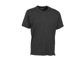 Sort Mascot Algoso T-shirt i kraftig 100% bomuld med V-hals og moderne pasform, vist forfra på hvid baggrund.