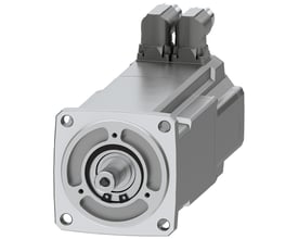 Siemens SIMOTICS S-1FK2 HD servomotor med 3,2 Nm M0, 1 kW PN og cylindrisk aksel. Motoren har IP64-klassificering og DRIVE-CLiQ stik.