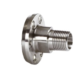 Siemens Mag 1100 gevindadapter i rustfrit stål AISI 316L med udvendigt 1/2NPT gevind og flange til DN 2-10 sensorer.