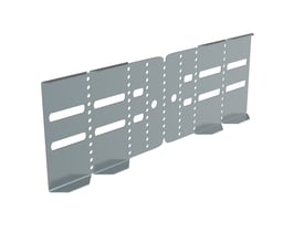 Legrand P31 koblingsbeslag, H100, multifunktionelt, lavet af varmgalvaniseret stål med mange monteringshuller.