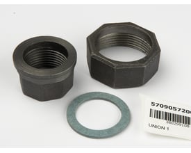 Sort jern unionssæt type 25 med en pakning og en mærkat med stregkode og produktinformation på en hvid baggrund.