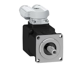 Schneider Electric SH3 040 servomotor med 0,18Nm og 90° stik, IP54/IP65-klassificeret, uden not og bremse.
