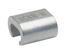 Klauke CU-klemme til 16-25 mm² rm / 25 mm² re kobberkabler, galvaniseret fortinnet med præget tekst MCK10-10.