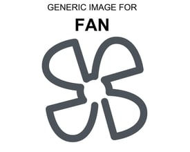 Schneider Electric ventilator til frekvensomformere, en generisk grå illustration af en blæser på hvid baggrund.