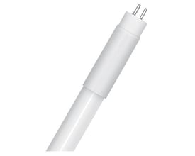 Ledvance LED T5 Performance AC HE 11W lysstofrør på 863 mm, vist isoleret på hvid baggrund med synlige fatningsben.