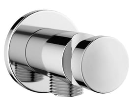 Damixa vægudtag med bruseholder i blank krom med 1/2" tilslutning og indbygningsmontering.