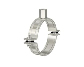 Flamco BRS rørbøjle i syrefast stål, designet til rør med 82-86 mm i diameter, med M8/10 gevind.