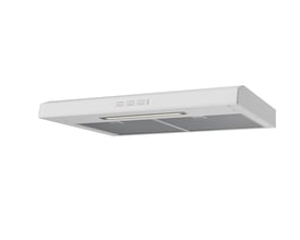 Hvid Thermex Plan 252 emhætte på 600 mm, vist forfra med synlig LED-lysstrip og betjeningsknapper.