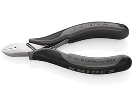 Knipex elektronik-skævbider ESD 115mm med tofarvede greb og spejlpoleret hoved.