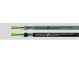 HELUKABEL UL(LiYCY) multikabel i grå og sort udgave, med 16 ledere á 0,23 mm, 300V, 80°C og EMC-godkendelse.