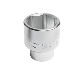 Ironside top med indvendig sekskant på 36 mm og 3/4" firkantmontering, vist skråt ovenfra.