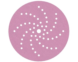 Tyrolit SIA 1950 SF sliberondel i lyserød med 57 støvhuller og velcrotilslutning, diameter 150mm.