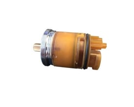 Nobili Image-spindel type RCR201/70 til brusesystem med ravfarvet cylindrisk hus, gevindring og aksel.