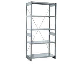 Bito Lagerteknik M hyldereol startsektion i blankforzinket stål, 2000x1000x400 mm med fem hylder.