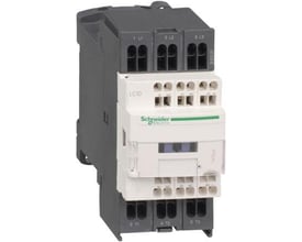 Detaljeret billede af Schneider Electric TeSys D kontaktor LC1D093BL, der viser dens kompakte design og fjederklemmer.