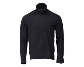 Mascot Customized microfleece trøje model 22703-639 i mørk marine, størrelse L, med lynlås i hals og elastik ved håndled.