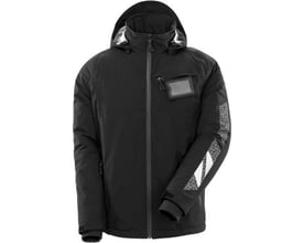 Mascot vinterjakke model 18035-249 i sort, str. 3XL, med aftagelig hætte og CLIMASCOT fór.