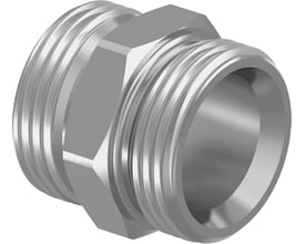 Uponor Bukkefjeder Unipipe udvendig 16 mm i metal, vist på en hvid baggrund.