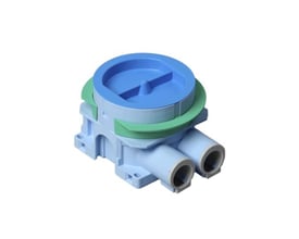 ABB Europadåse med Rotorfix set fra siden, viser de to rørtude til 16/20mm rør og den roterende top.