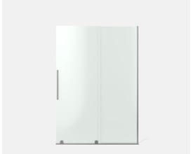 Strømberg Faro 22 skydedør til niche med klart 8 mm glas, kromdetaljer og højreåbning, 120 cm bred.