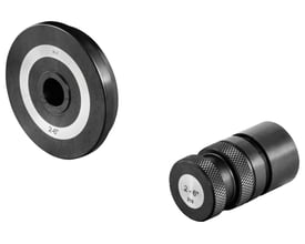 Rems notruller OGS 2-6 " par til stålrør. En stor rulle og en mindre notrulleviser præcist ståldesign og størrelse.