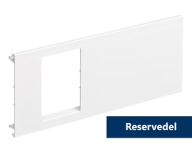 Perlehvidt lågudsnit fra Hager til ét Clic-line-modul, 250 mm langt, med rektangulær åbning.