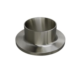 Rustfri svejsekrave af mærket INDURA, dimension 76,1 mm og type 35, fremstillet af W 1.4404 stål.