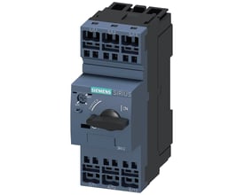 Siemens SIRIUS 3RV2 motorværn i størrelse S0, 3-polet, med en justeringsområde på 4,5-6,3A og fjederbelastede terminaler.