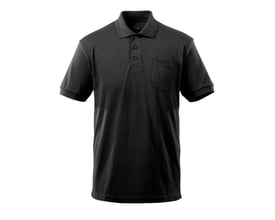 Mascot Orgon poloshirt i sort, størrelse 3XL, med brystlomme og rib i krave og ærmer.