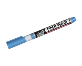 FIBER-WASH FW2190 rensepen til fiberoptik, med blå hætte og hvid krop med tydelig etiket, der viser fibre.