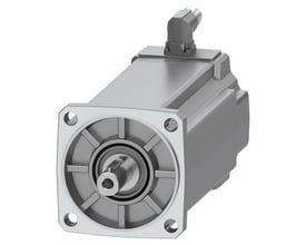 Siemens Simotics S-1FK2 HD servo motor med M0=8 Nm og 2,1 kW, vist med aksel og monteringsflange.
