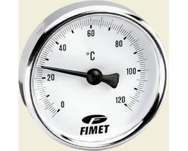 Solar Plus termometer TB-63 med galvaniseret stålhus Ø66mm og hvid urskive. Temperaturområde 0-120°C, klasse 2.