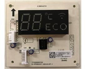 Solar Plus MSA varmepumpe display printplade med digitalt display, der viser '88' og 'ECO' samt symboler for Celsius og WiFi.