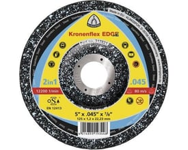 Nærbillede af Klingspor EDGE Special skæreskive i 125x1,2mm, med 22mm huldiameter, egnet til stål og rustfrit stål.