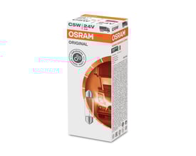 OSRAM Original C5W 6423 festoon lampe til lastbiler med 5W effekt og 24V spænding i originalemballage.