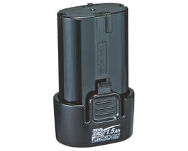 Makita BL0715 akku batteri 7,2V 1,5Ah Li-ion, fremstillet i sort plast med tydelig mærkning af kapacitet.
