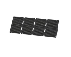 Zmartgear 60W bærbart solarpanel i sort, udfoldet og vist isoleret på en hvid baggrund.