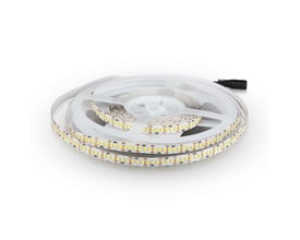 V-TAC LED stribelys på en rulle med 204 dioder/meter, 3000K varmhvidt lys og en bredde på 10mm.