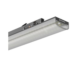 Sort, lineært LEDVANCE Tracklight Linear-armatur med riflet lysdæksel, 5425 lm, 35 W og 4000 K.