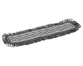 Vikan Damp 42 Dark mikrofibermoppe i grå med frynser, til Hook & Loop-moppeholder, 40 cm.
