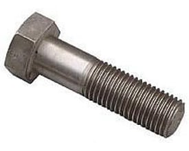 En M20x90 bolt i A4 rustfrit stål med Gleitmo 615 coating, der overholder ISO 4014 standarden.