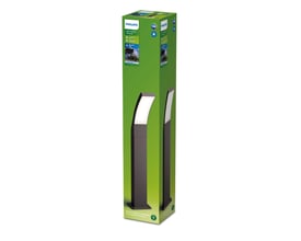 Philips Splay pullert 12W LED til udendørs brug med 1600 lm og 4000K, 60cm høj i antracit aluminium.