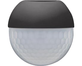 Niko bevægelsessensor til vægmontering i piano sort, med 180 graders synsfelt og 9 meter rækkevidde.