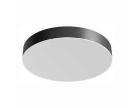SpectrumLED Nymphea Optima 24 W LED-loftslampe med rund hvid lysflade og sort ring, set skråt forfra.