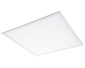 SG Armaturen Sense PRO LED-panel, 600x600 mm i hvid aluminium med smal ramme og opal prismatisk afskærmning.