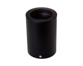 V-TAC Vt-796 lampe, GU10, rund, sort, fremstillet i trykstøbt aluminium med synlig skrue på fronten.