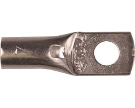 Elpress Cu-rørkabelsko KRT10-8 er fortinnet kobber med M8 laske og inspektionshul til 10mm² kabler.