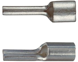 Klauke stiftkabelsko til 50 mm² kabel, fremstillet af fortinnet kobber med tydelig rilleprægning for bedre kontakt.